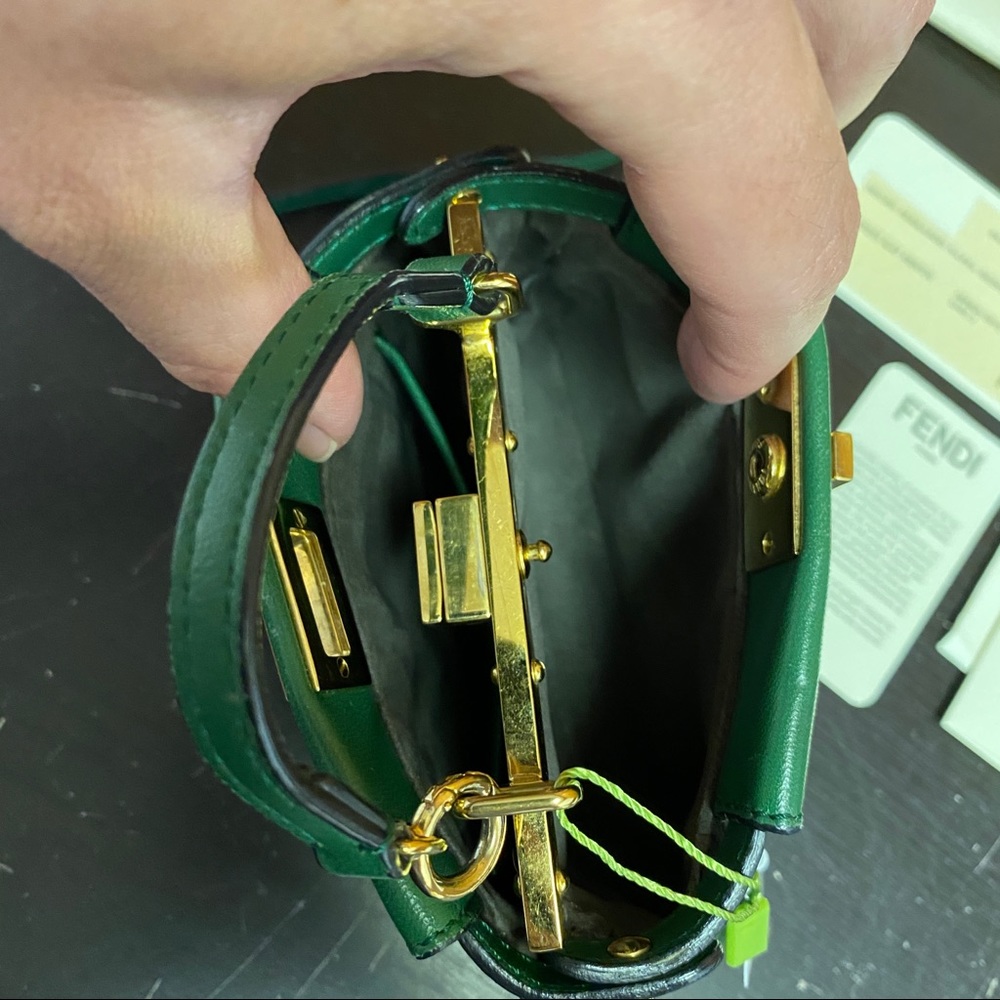 Fendi | Micro Peekaboo Bag - Kelly Green - Picture 13 of 16